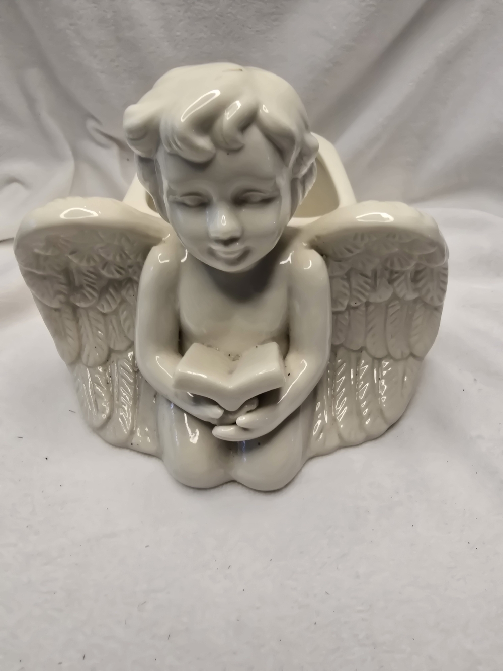 White Ceramic Angel Figurine Planter - Brand